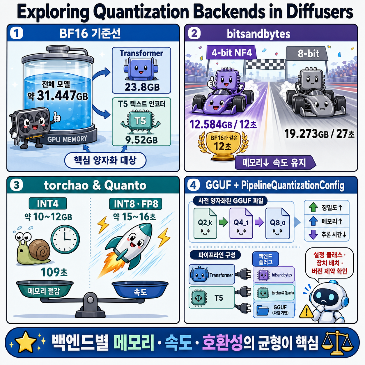 Exploring Quantization Backends in Diffusers 내용을 설명하는 본문 이미지