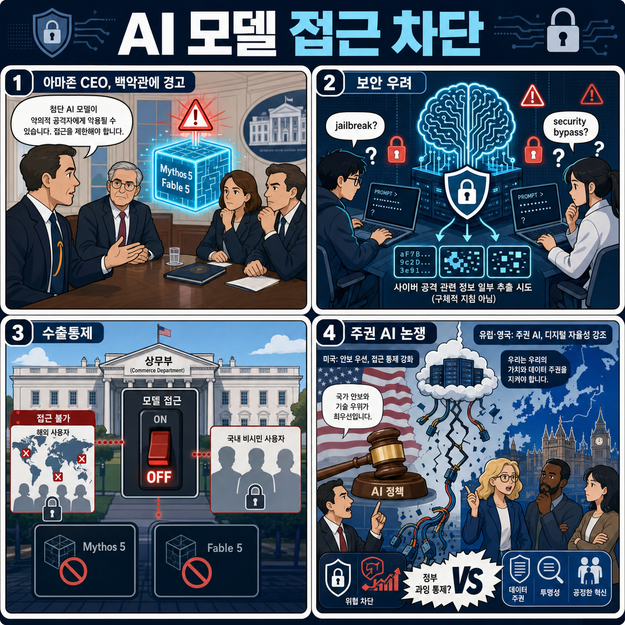A warning from Amazon reportedly led the White House to shut down Anthropic's Mythos model 내용을 설명하는 본문 이미지