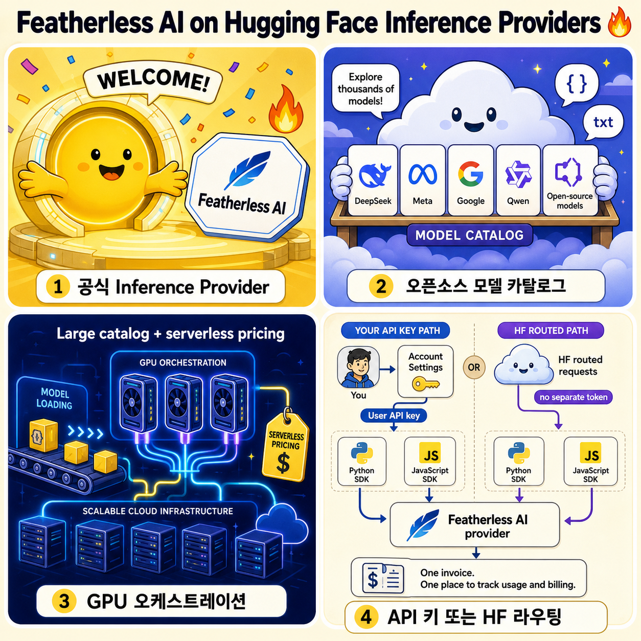 Featherless AI on Hugging Face Inference Providers 🔥 내용을 설명하는 본문 이미지
