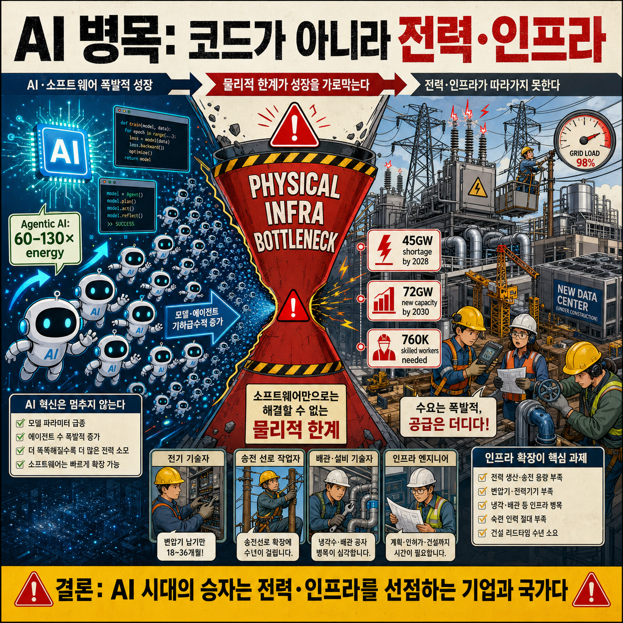 Goldman sees an AI bottleneck that can’t be 바이브 코딩으로 만든 away. Ford’s CEO warns it’s already a ‘full-blown’ crisis 내용을 설명하는 본문 이미지
