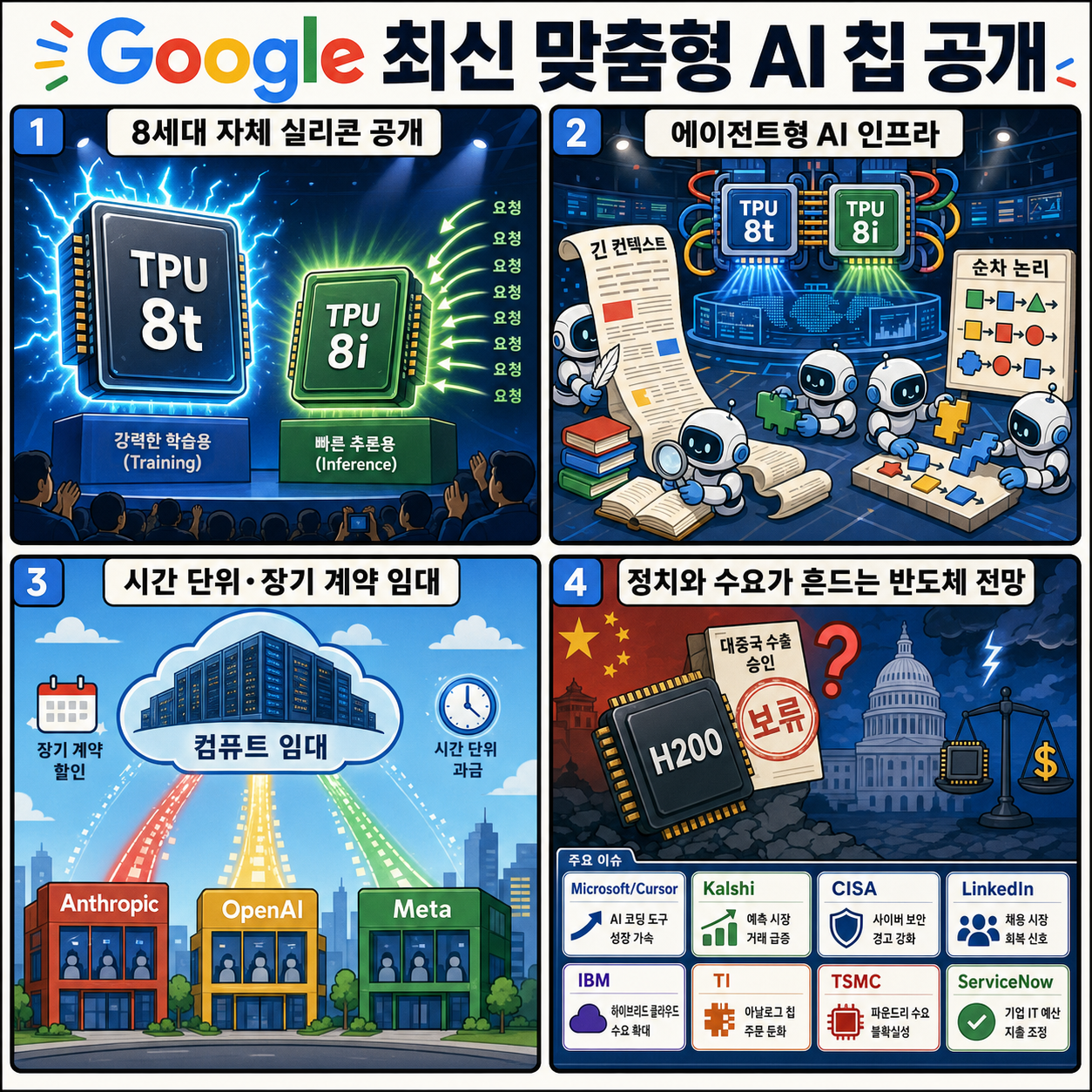 Google rolls out its latest custom AI chips 내용을 설명하는 본문 이미지
