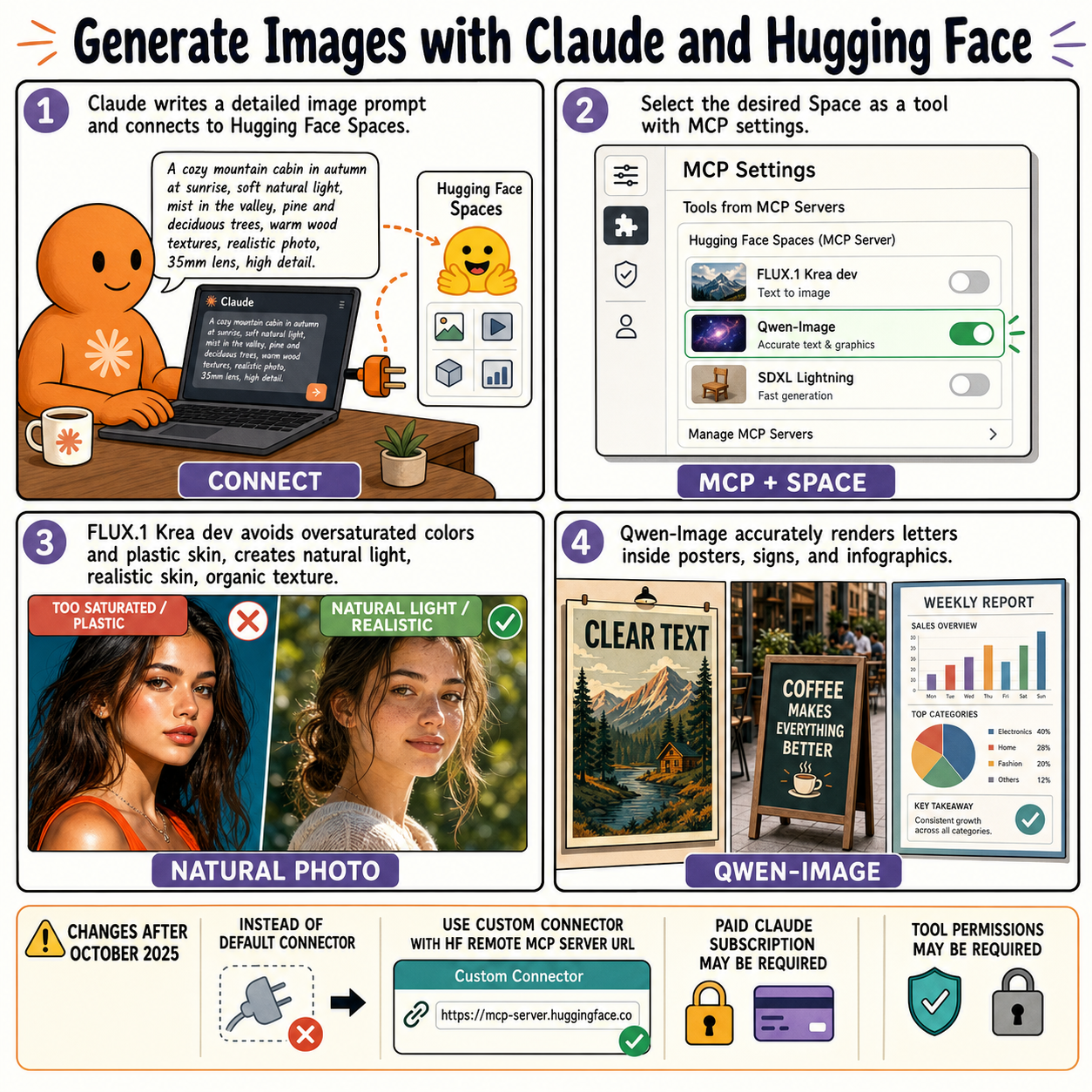 Generate Images with Claude and Hugging Face 내용을 설명하는 본문 이미지