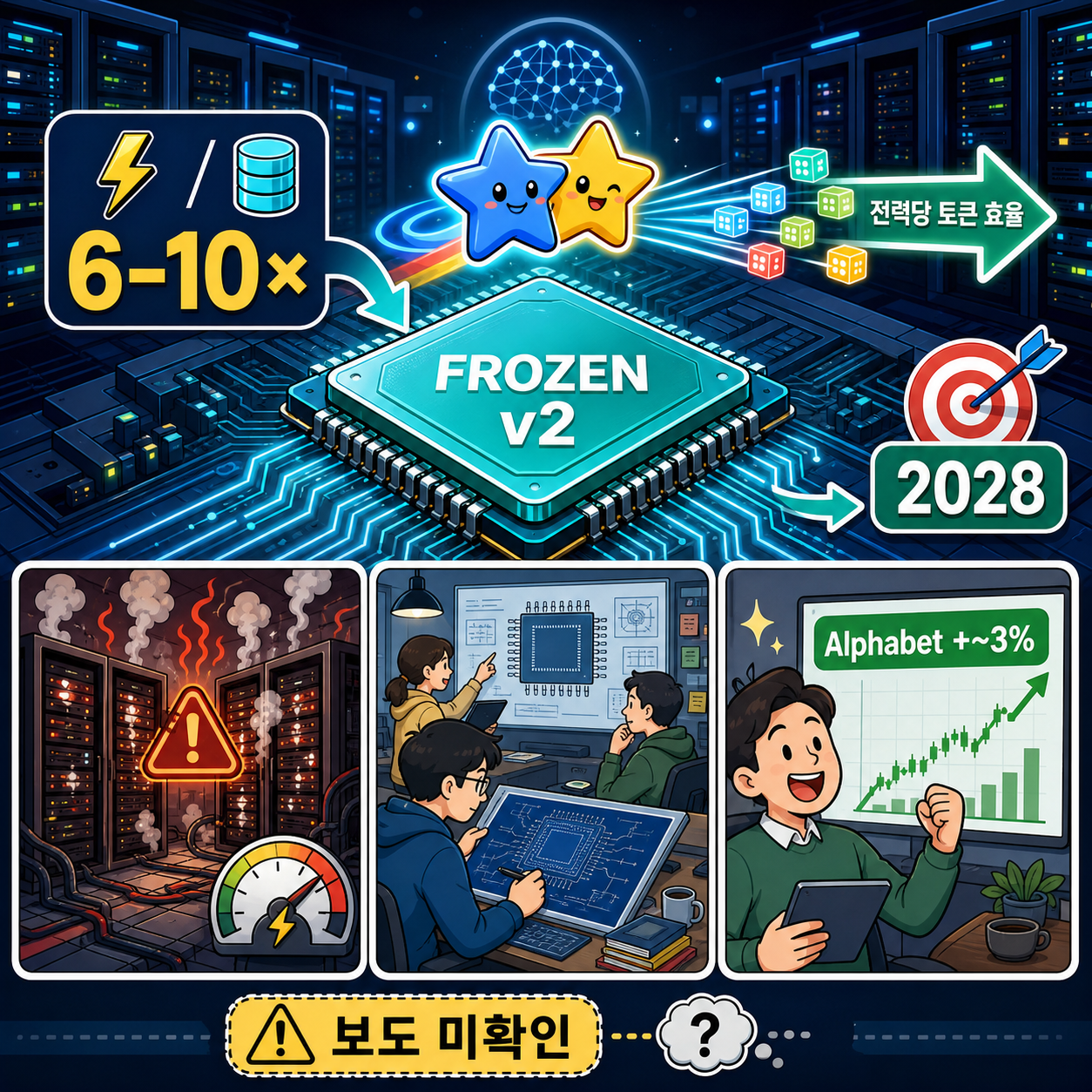 Google is working on a new AI chip designed to make Gemini more efficient 내용을 설명하는 본문 이미지