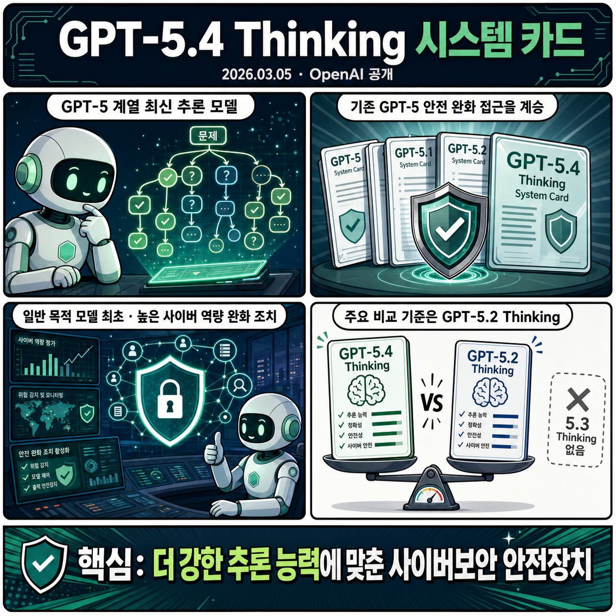 GPT-5.4 Thinking System Card 내용을 설명하는 본문 이미지
