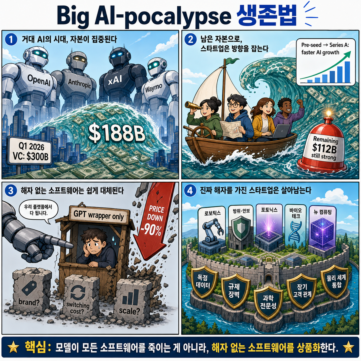 Four AI giants just raised $188 billion. Here’s how to survive the Big AI-pocalypse 내용을 설명하는 본문 이미지