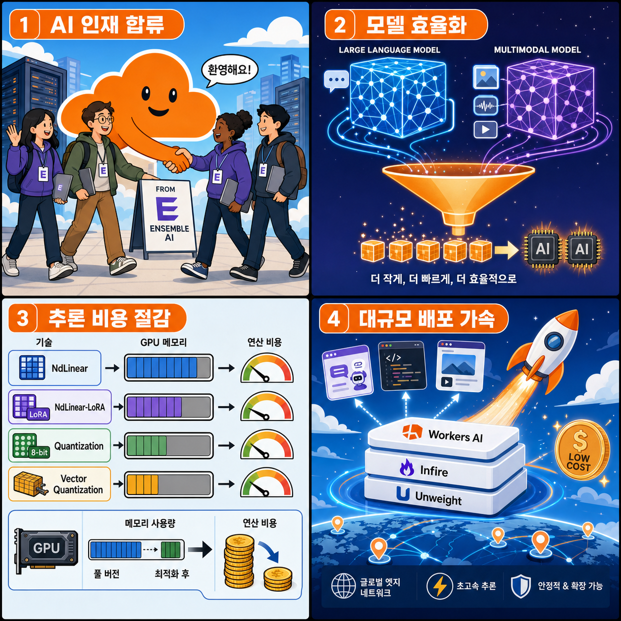 Growing the Cloudflare AI team with talent from Ensemble AI 내용을 설명하는 본문 이미지