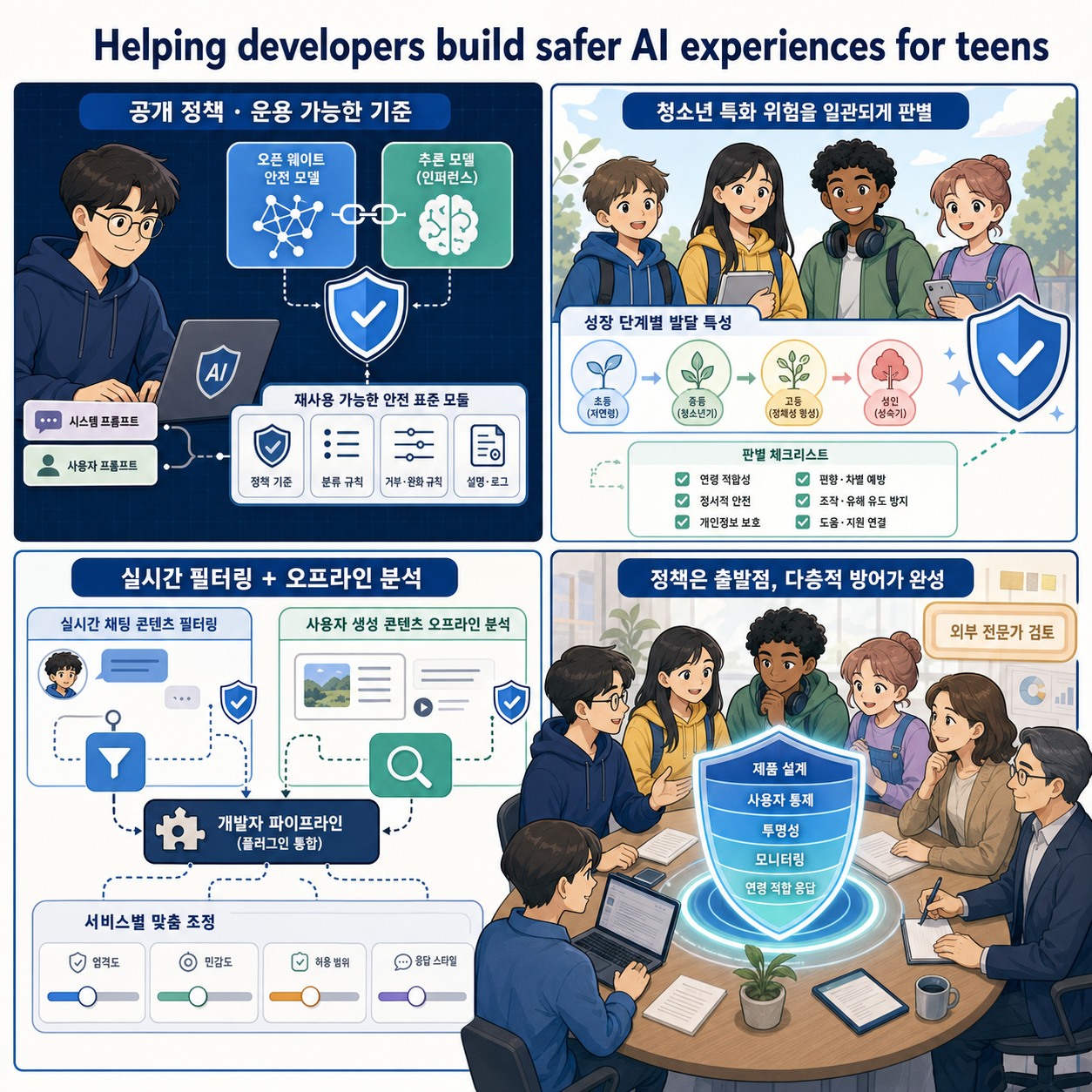 Helping developers build safer AI experiences for teens 내용을 설명하는 본문 이미지