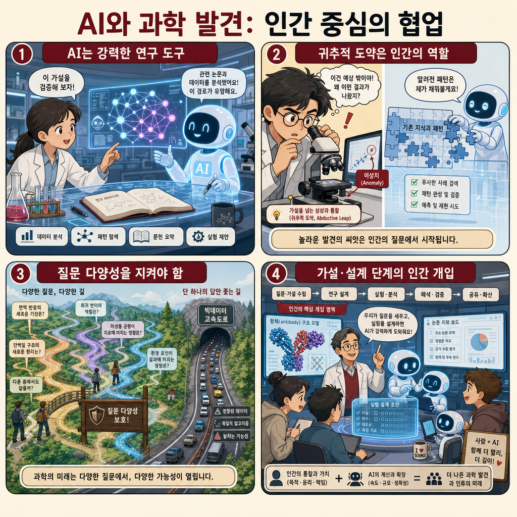 How AI is Transforming Scientific Discovery While Keeping Humans at the Center 내용을 설명하는 본문 이미지
