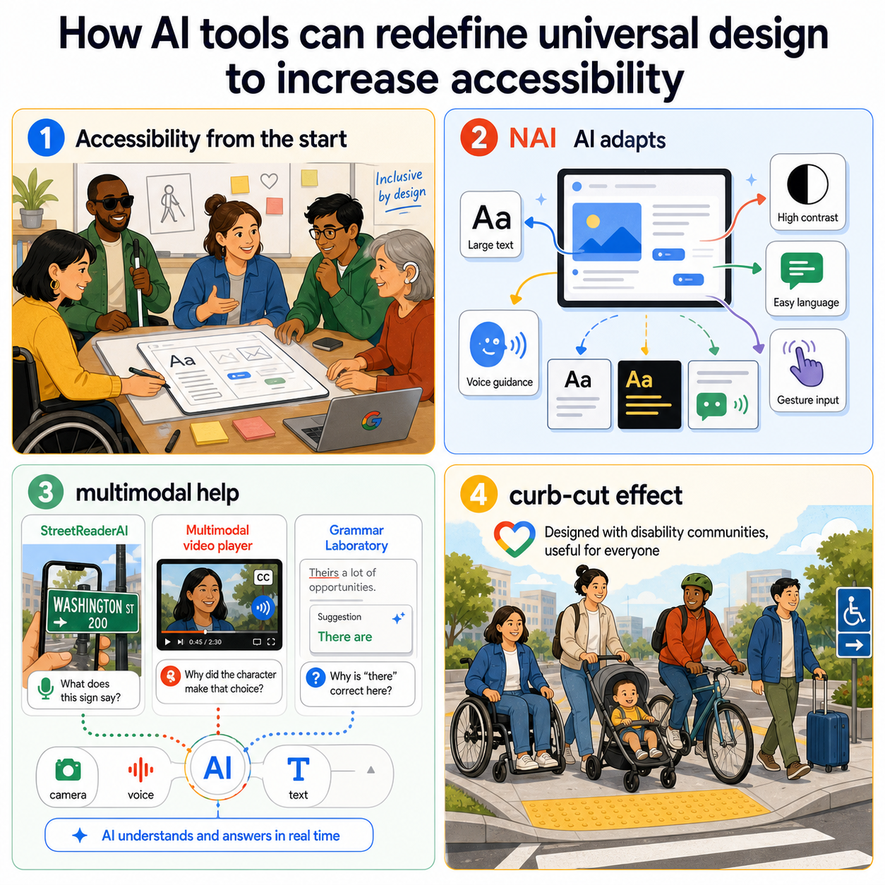 How AI tools can redefine universal design to increase accessibility 내용을 설명하는 본문 이미지