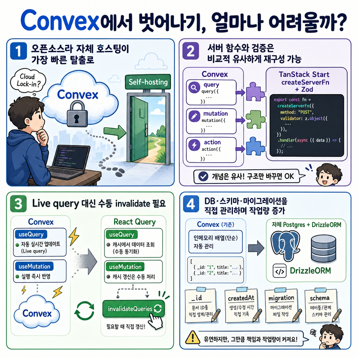 How hard is it to migrate AWAY from Convex? 내용을 설명하는 본문 이미지