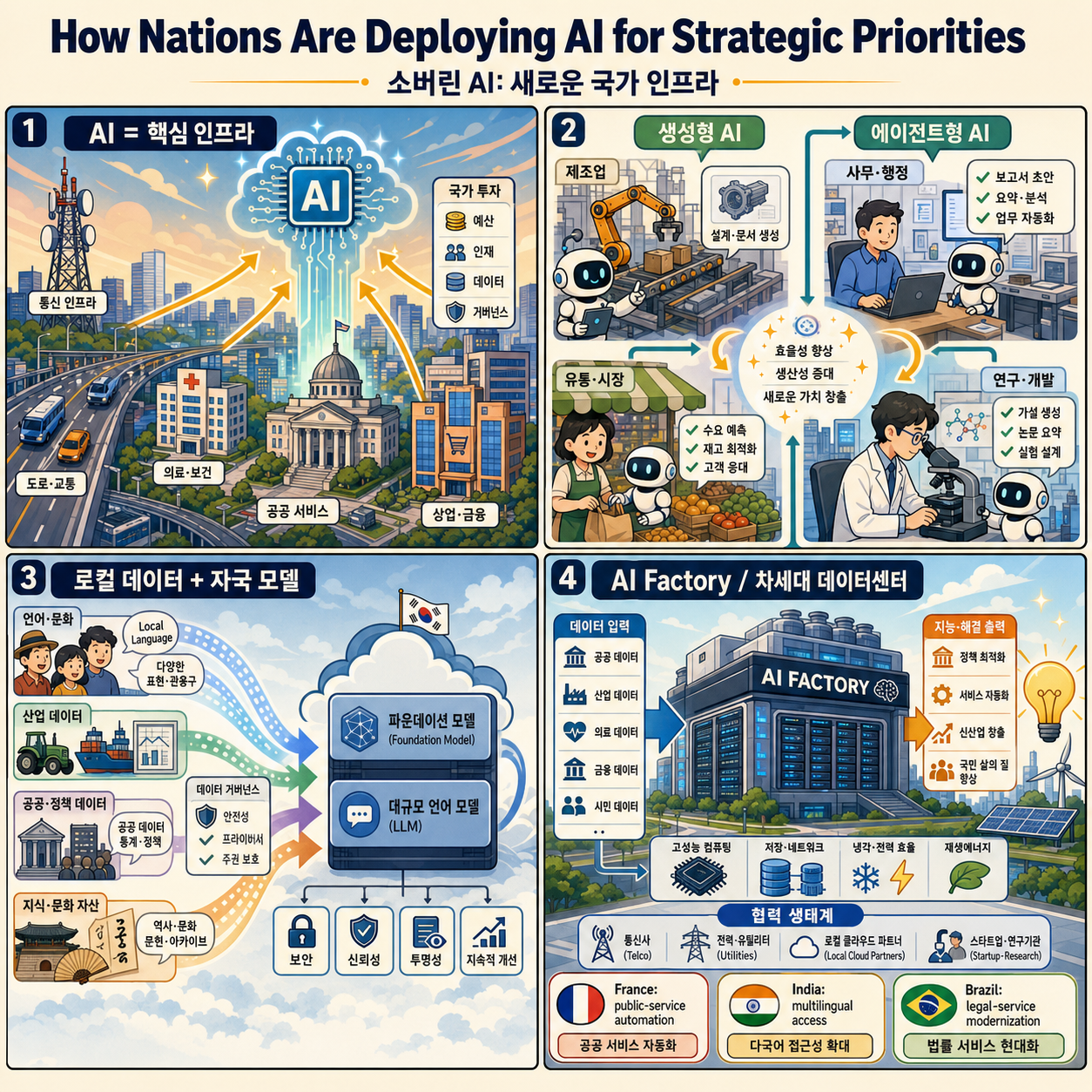 How Nations Are Deploying AI for Strategic Priorities 내용을 설명하는 본문 이미지