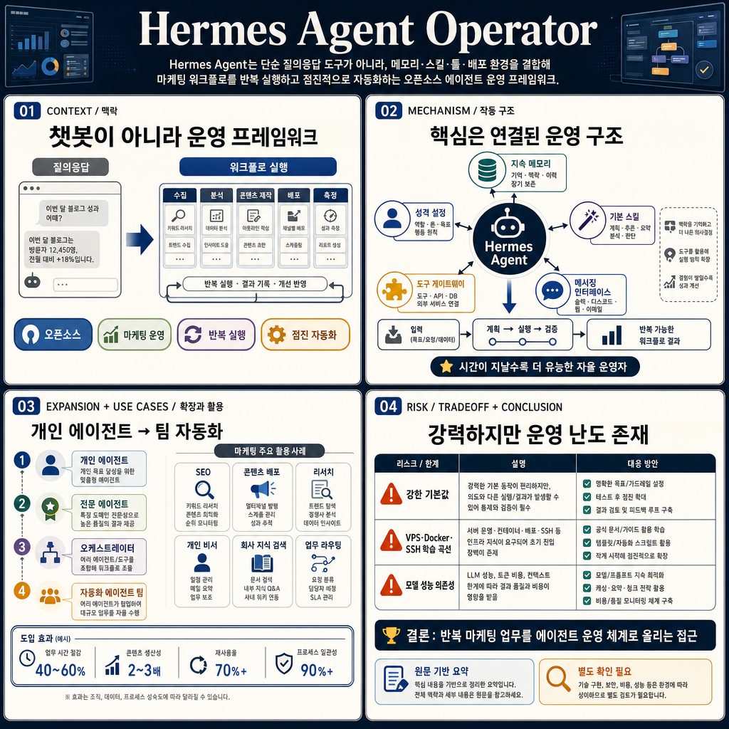 How to Become a Hermes Agent Operator 내용을 설명하는 본문 이미지