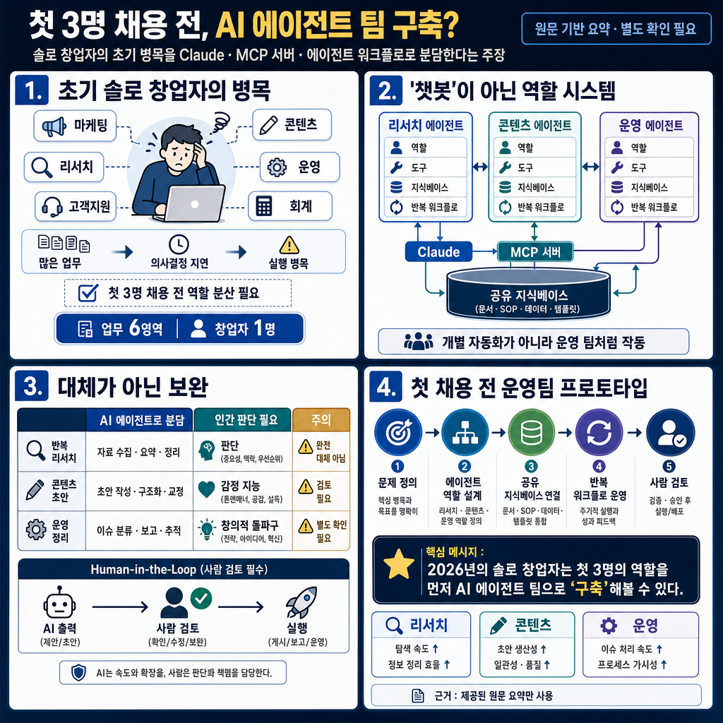 How to Build a Team of AI Agents That Replace Your First 3 Hires (Full Course) 내용을 설명하는 본문 이미지