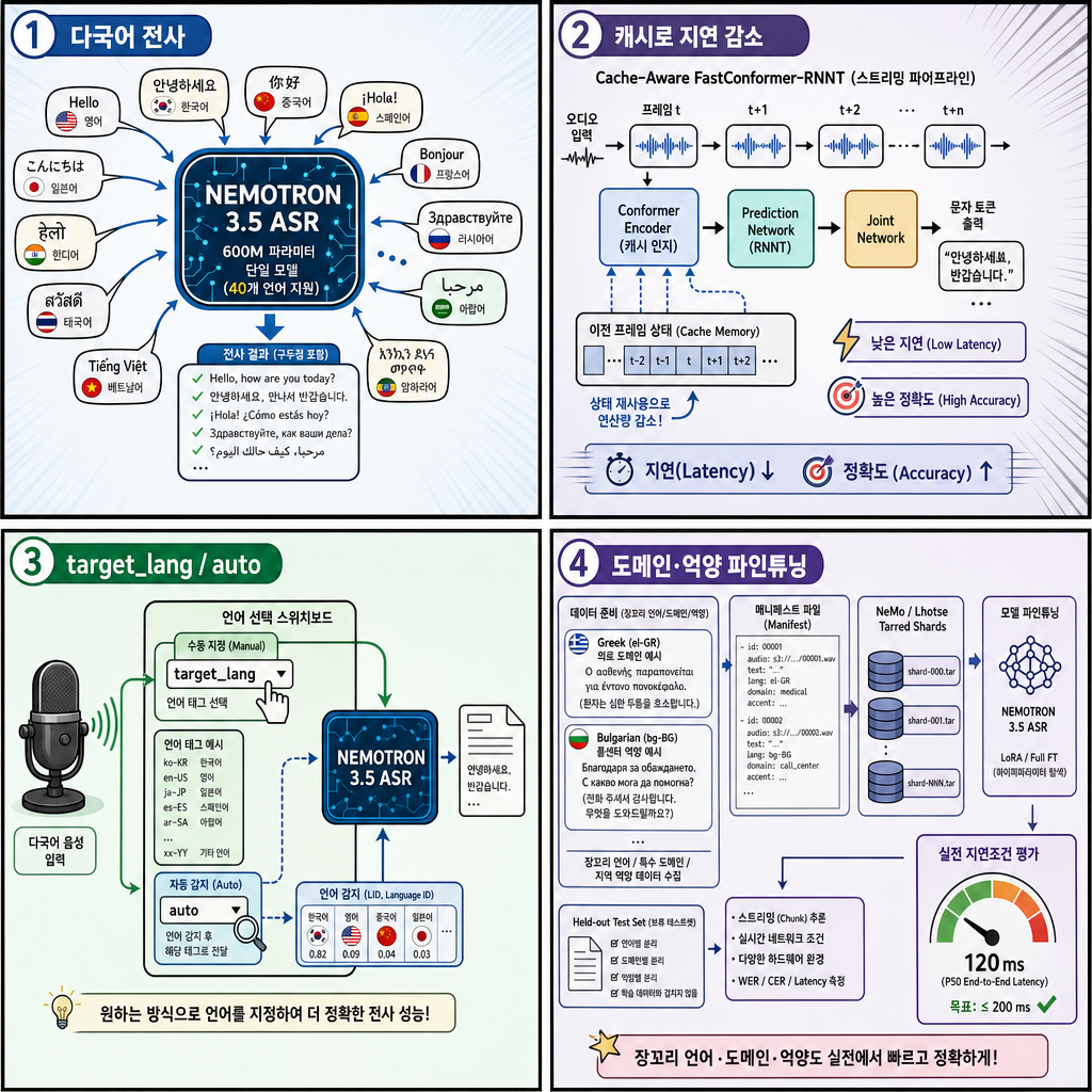 How to Fine-Tune Nemotron 3.5 ASR for Your Language, Domain, or Accent 내용을 설명하는 본문 이미지