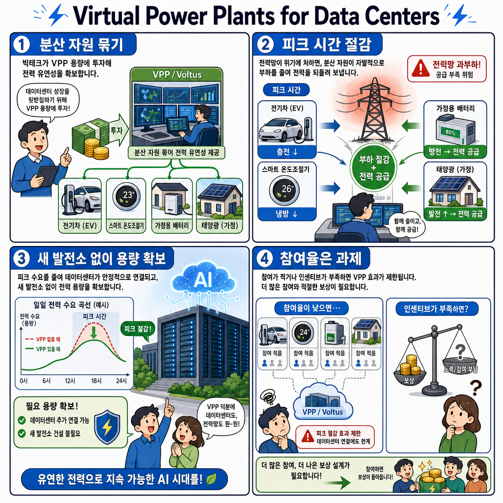 How virtual power plants could provide energy for data centers 내용을 설명하는 본문 이미지