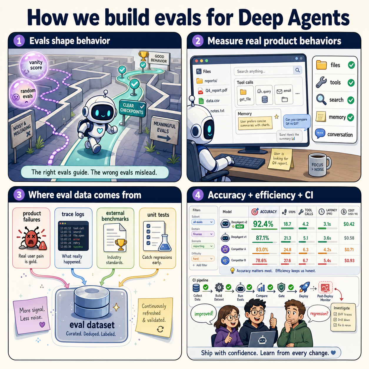How we build evals for Deep Agents 내용을 설명하는 본문 이미지