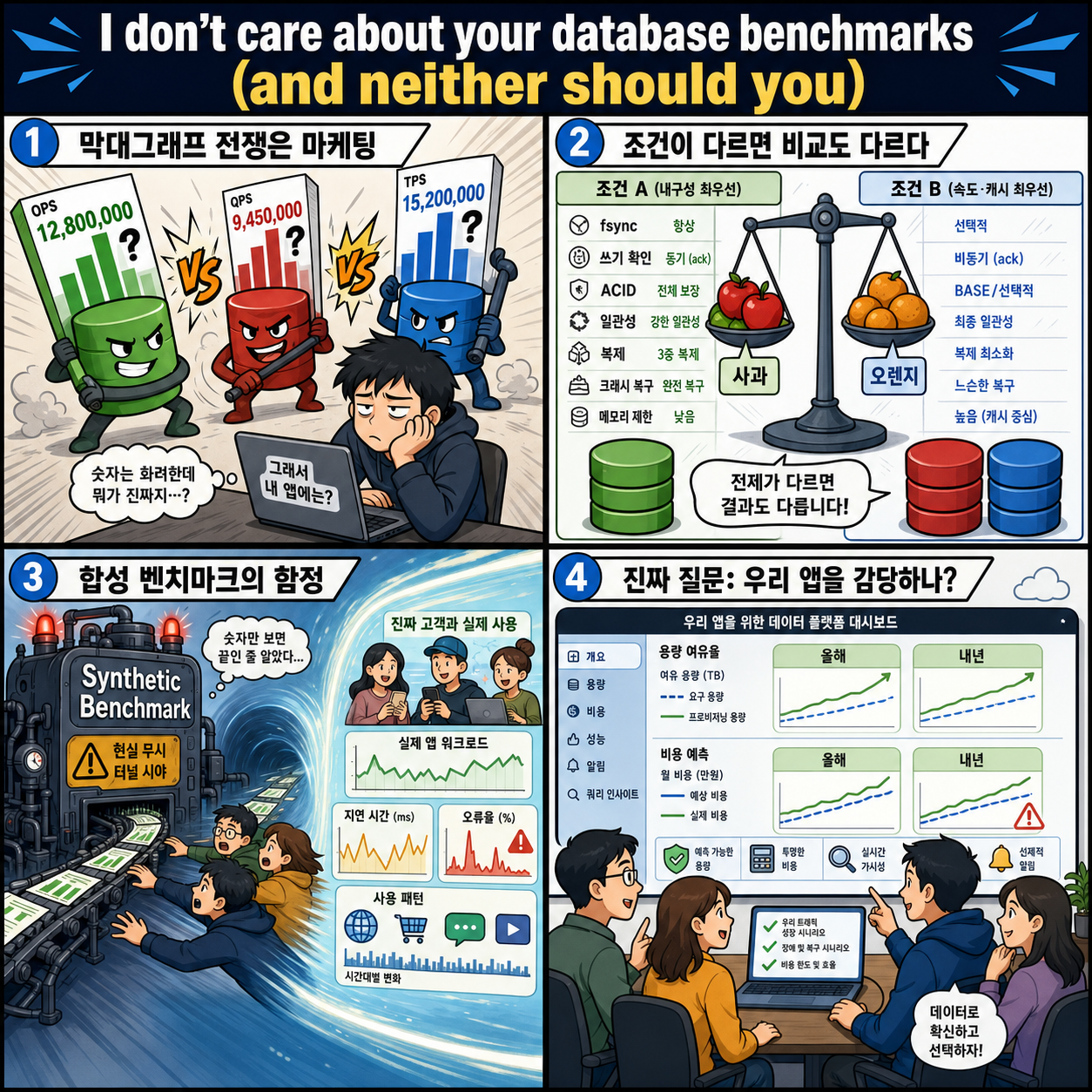 I don't care about your database benchmarks (and neither should you) 내용을 설명하는 본문 이미지