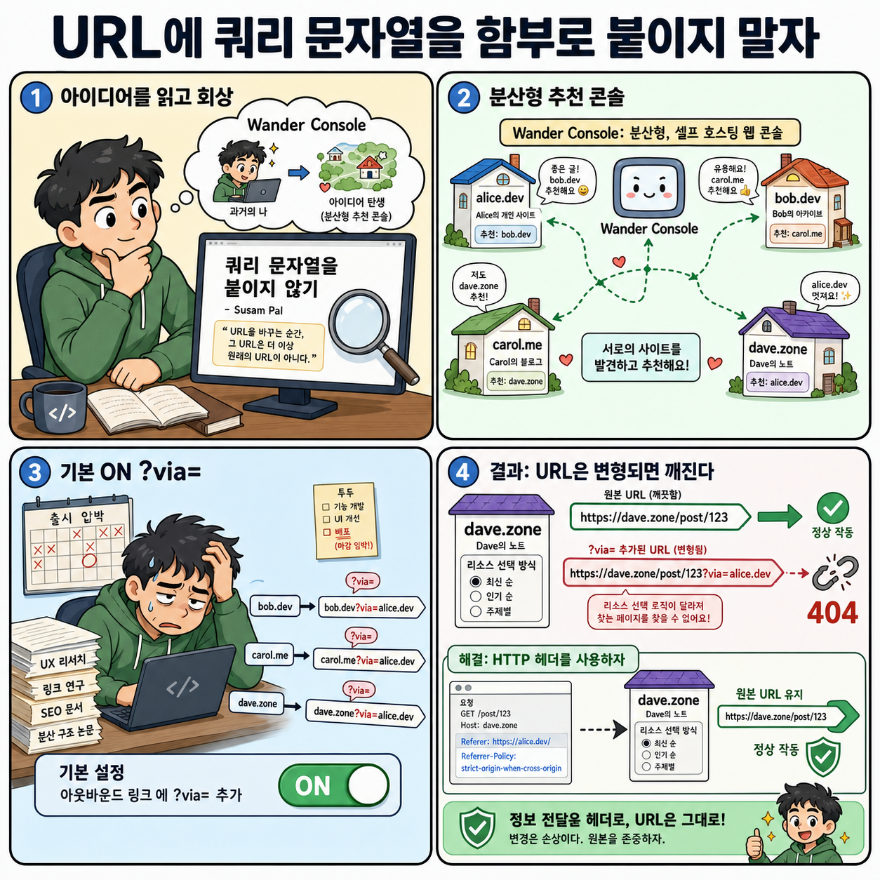 I Will Not Add Query Strings to Your URLs - Susam Pal 내용을 설명하는 본문 이미지