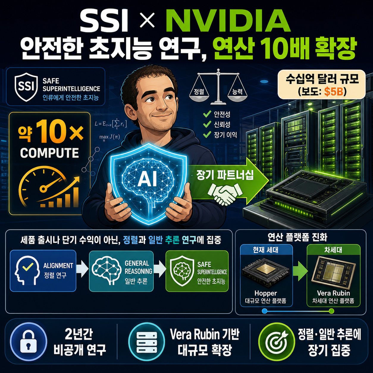Ilya Sutskever’s Safe Superintelligence partners with Nvidia to scale its AI research 내용을 설명하는 본문 이미지