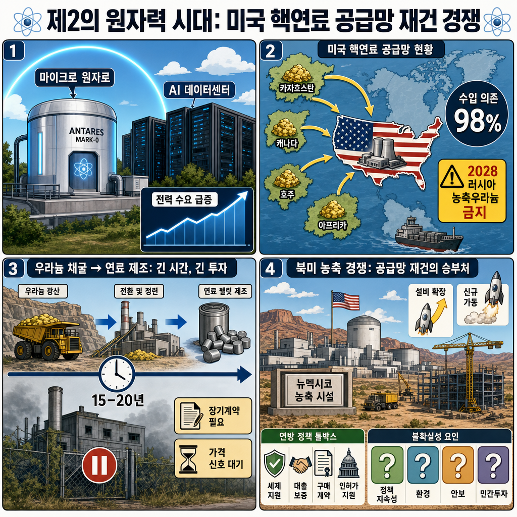 Inside the race to rebuild America’s fuel supply chain for a 'second nuclear age' 내용을 설명하는 본문 이미지