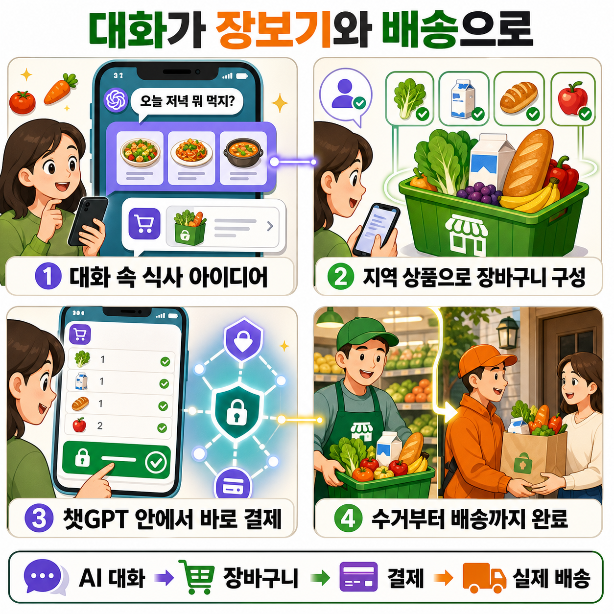 Instacart and OpenAI partner on AI shopping experiences 내용을 설명하는 본문 이미지