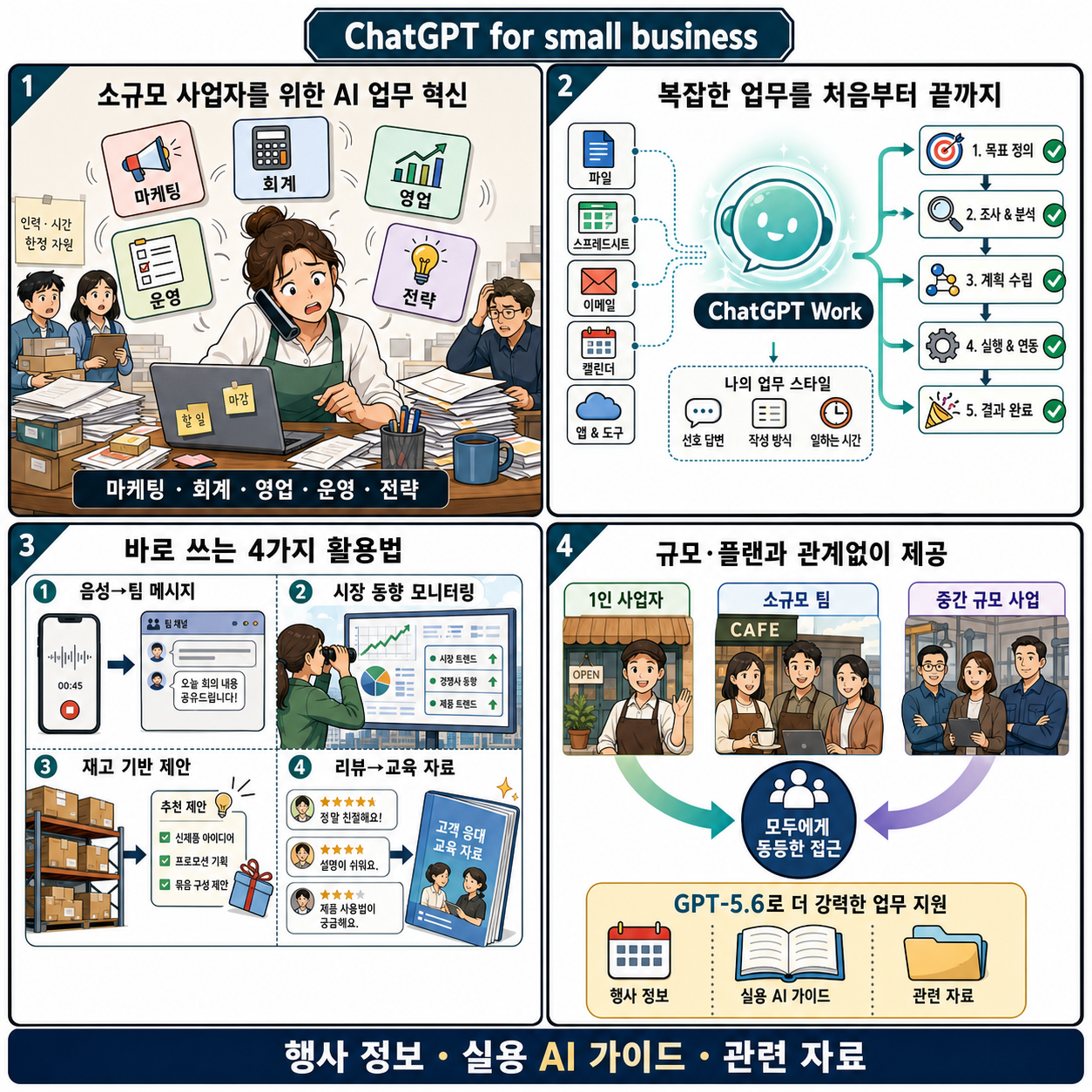 Introducing the ChatGPT for small business program 내용을 설명하는 본문 이미지
