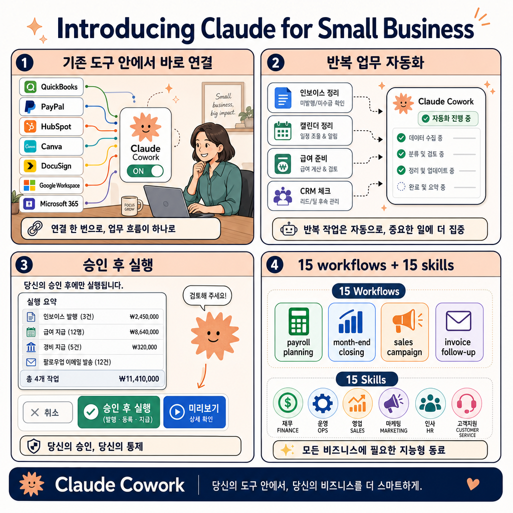 Introducing Claude for Small Business 내용을 설명하는 본문 이미지