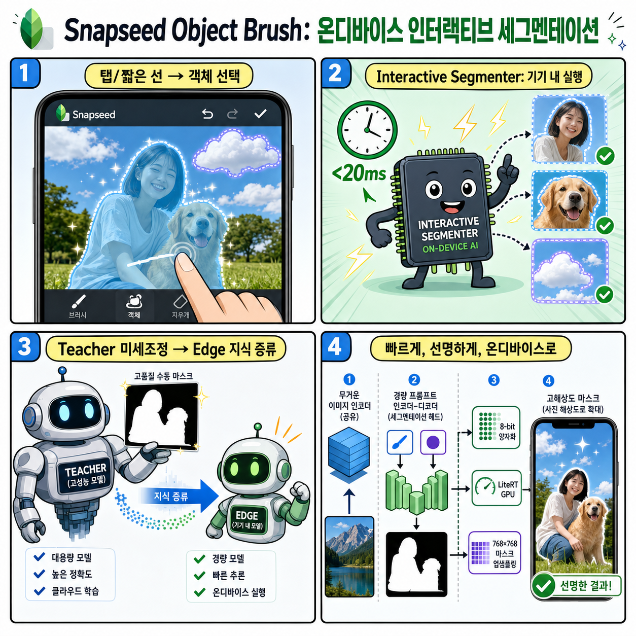 Introducing interactive on-device segmentation in Snapseed 내용을 설명하는 본문 이미지