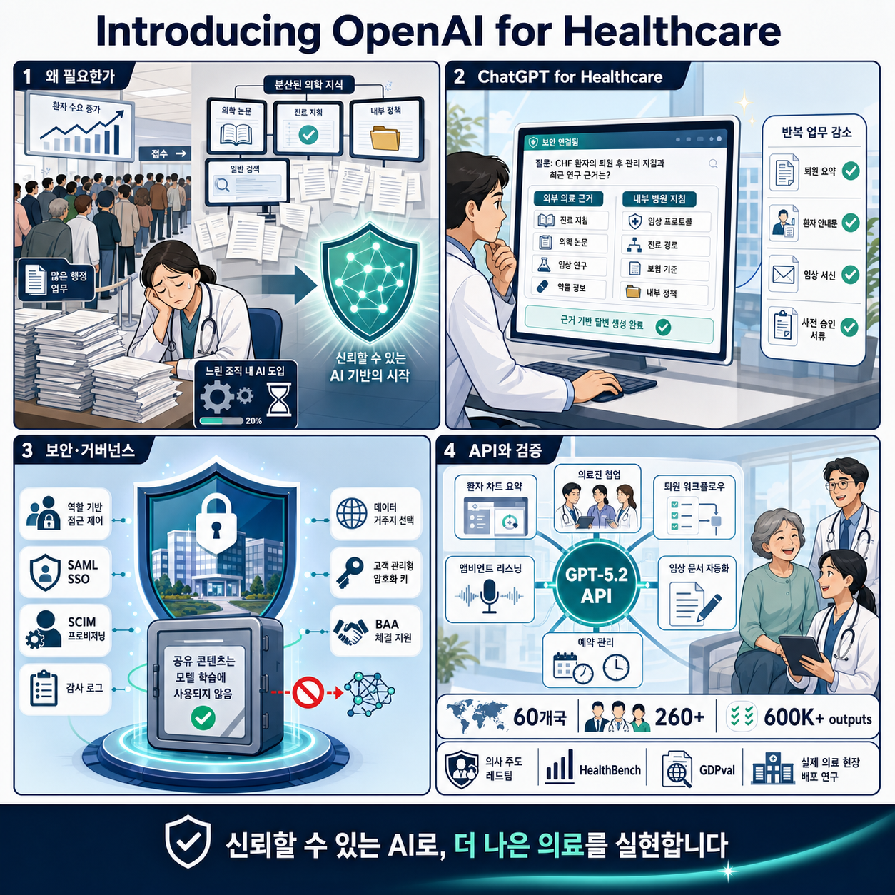 Introducing OpenAI for Healthcare 내용을 설명하는 본문 이미지