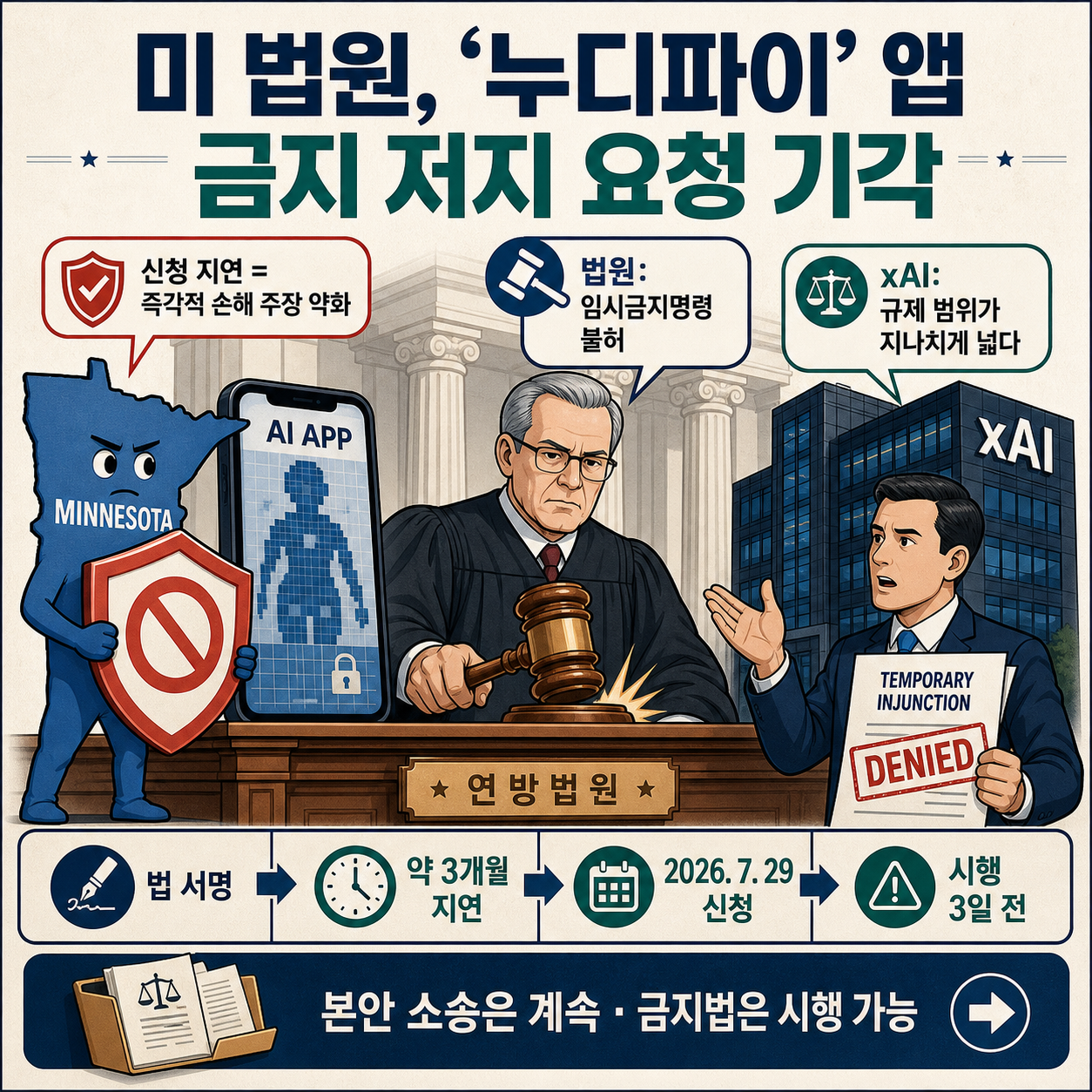 Judge denies xAI’s request to block Minnesota ban on ‘nudify’ apps 내용을 설명하는 본문 이미지