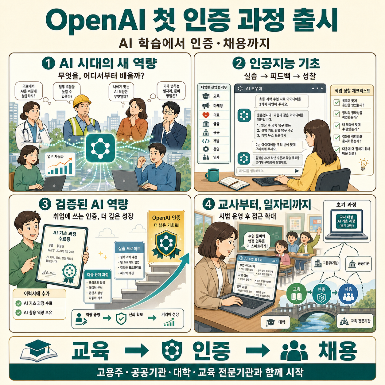 Launching our first OpenAI Certifications courses 내용을 설명하는 본문 이미지