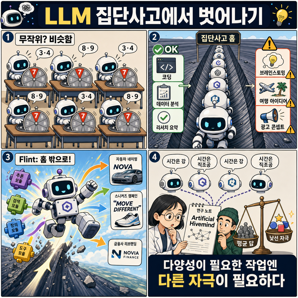 LLMs are stuck in a groupthink groove. This startup is trying to get them out. 내용을 설명하는 본문 이미지