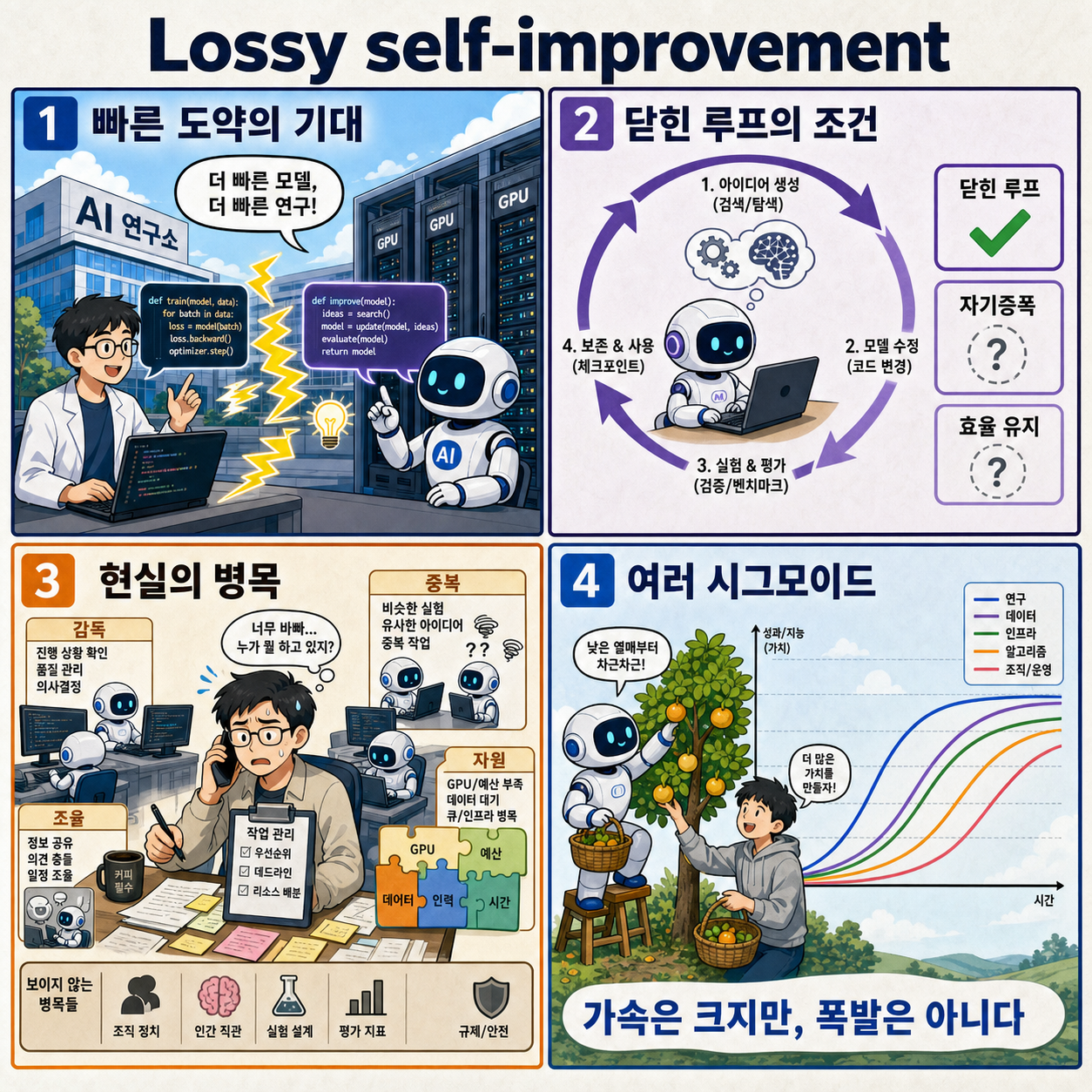Lossy self-improvement 내용을 설명하는 본문 이미지