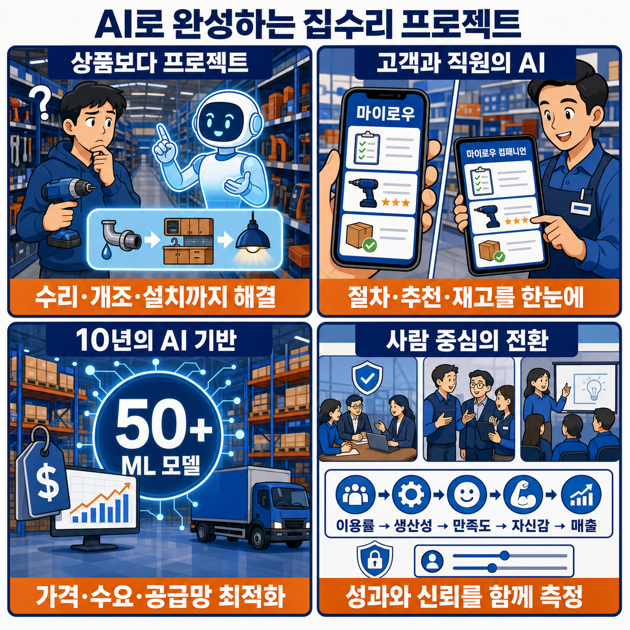 Lowe’s leverages AI to power home improvement retail 내용을 설명하는 본문 이미지