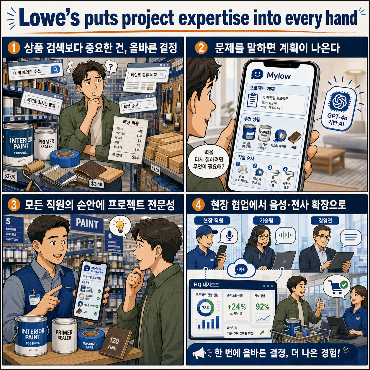 Lowe’s puts project expertise into every hand 내용을 설명하는 본문 이미지