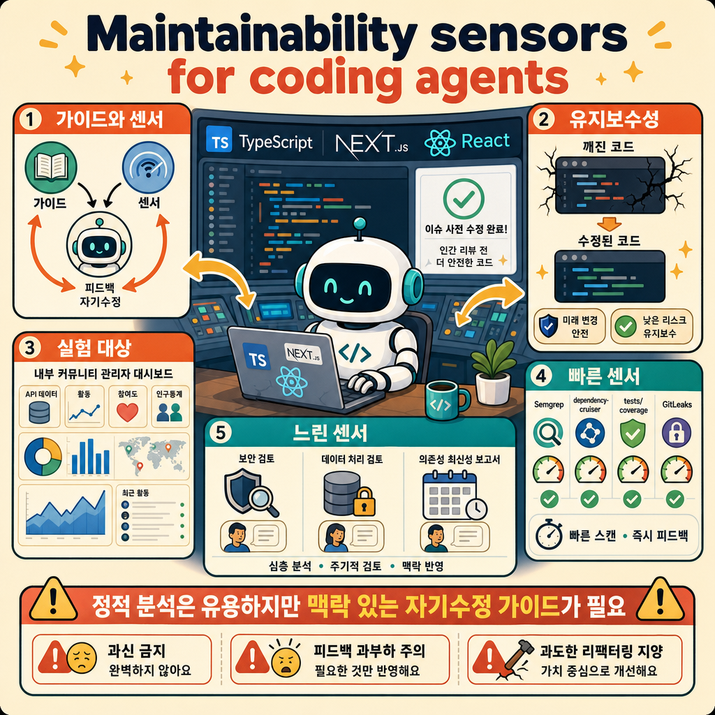 Maintainability sensors for coding agents 내용을 설명하는 본문 이미지