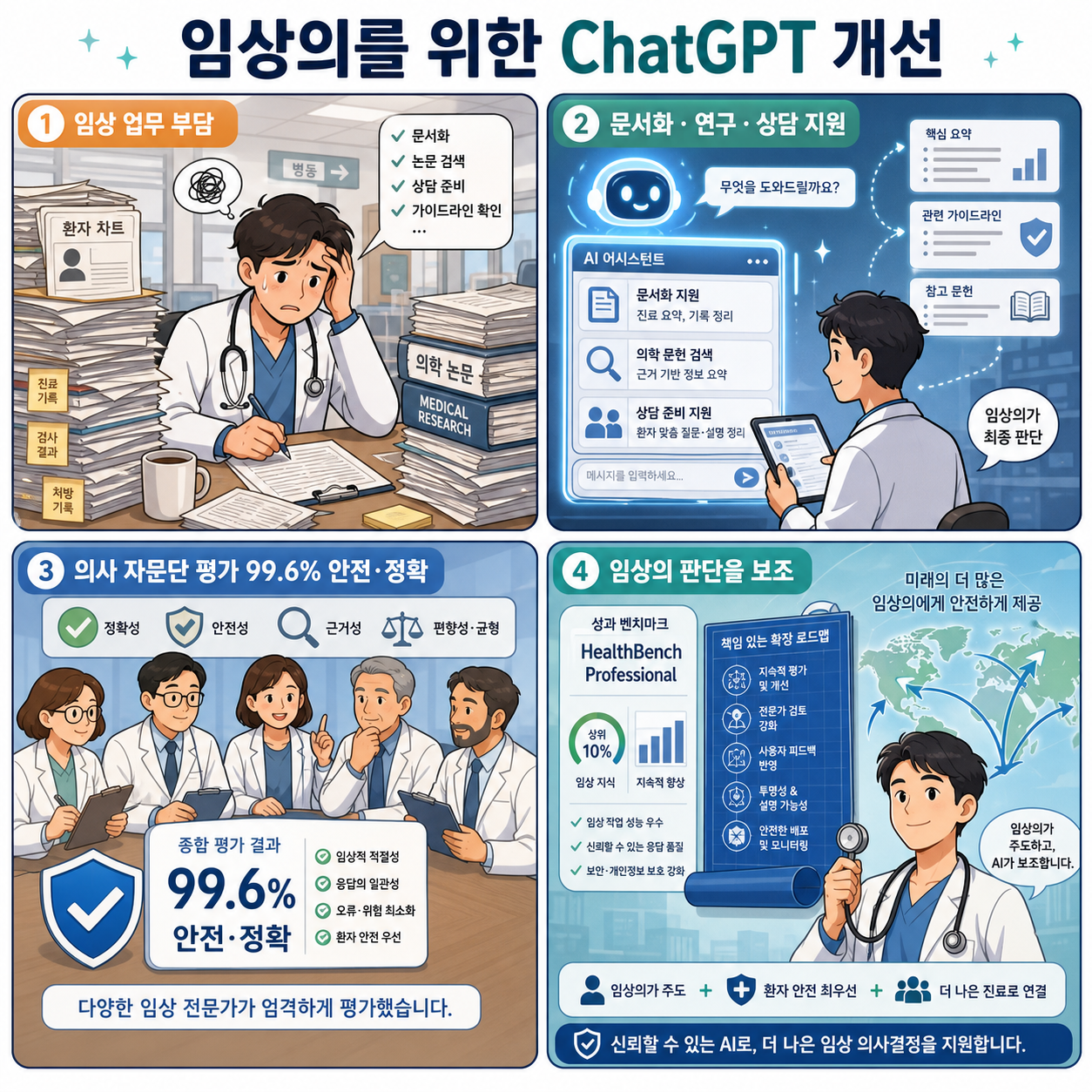Making ChatGPT better for clinicians 내용을 설명하는 본문 이미지