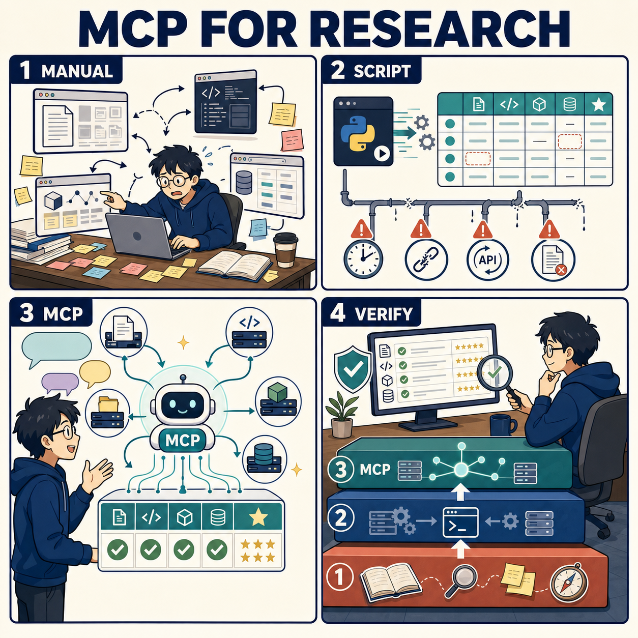 MCP for Research: How to Connect AI to Research Tools 내용을 설명하는 본문 이미지