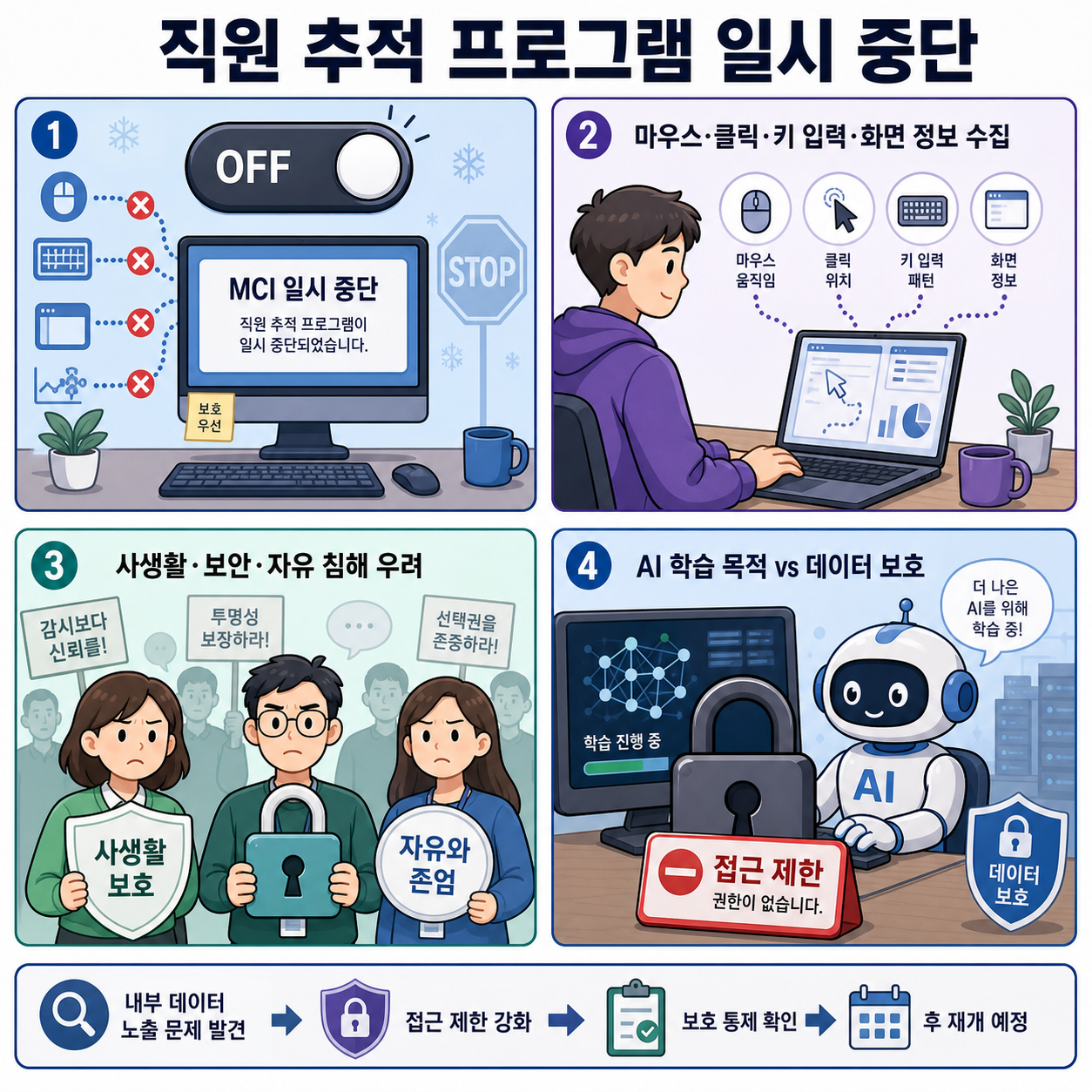 Meta Pauses Employee-Tracking Program Following Internal Data Leak 내용을 설명하는 본문 이미지