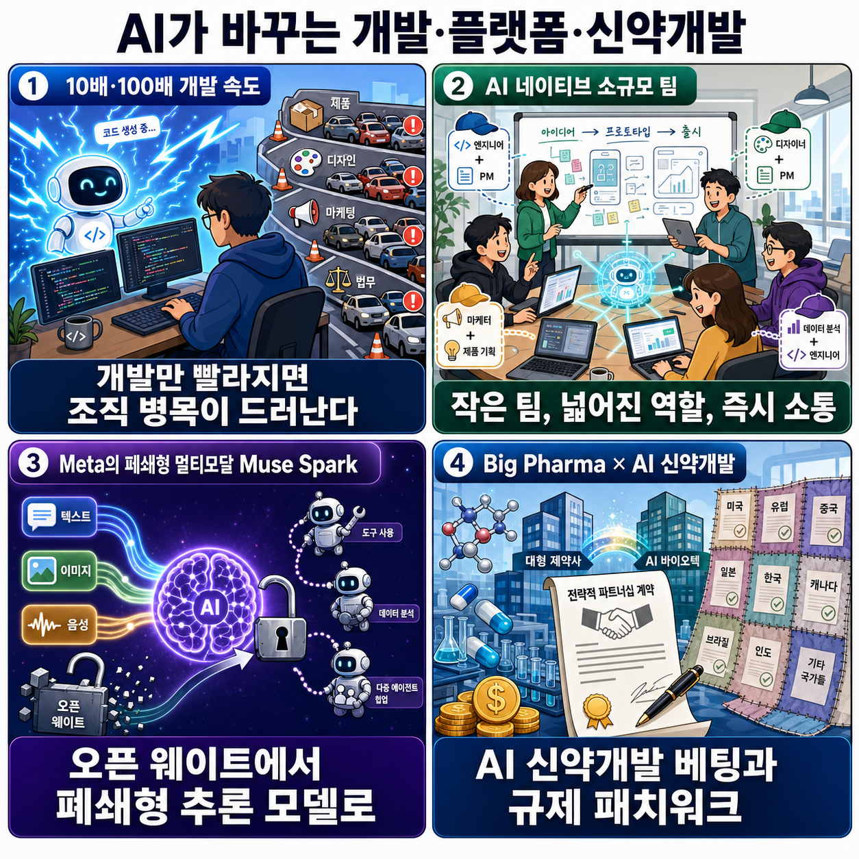 Meta Pivots From Open Weights, Big Pharma Bets On AI, Regulatory Patchwork, and more... 내용을 설명하는 본문 이미지