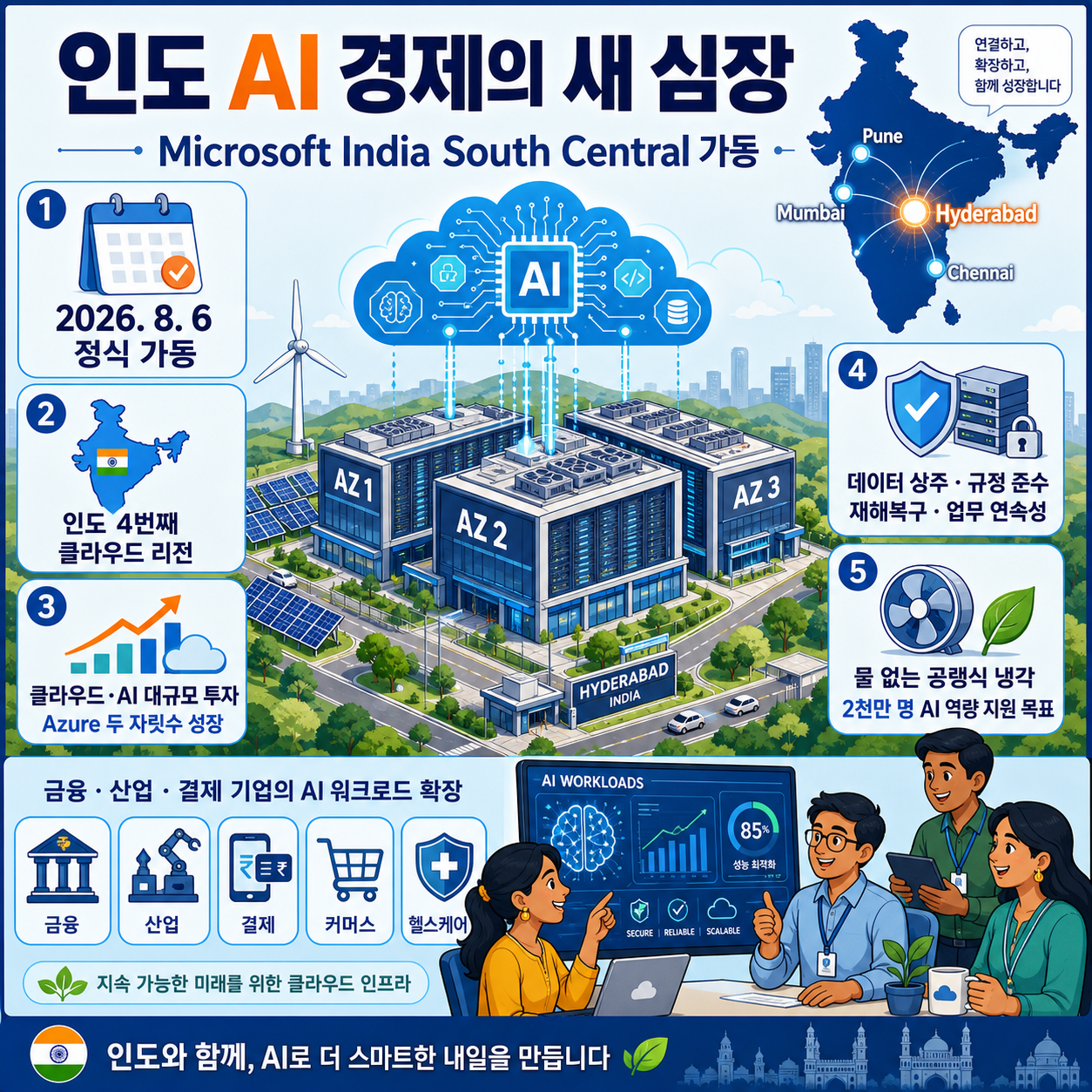 Microsoft’s newest India datacenter region goes live to power the country’s AI economy and enable Frontier Firms - Source Asia 내용을 설명하는 본문 이미지