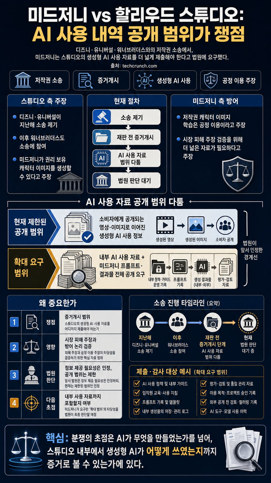 Midjourney wants Hollywood studios to reveal the details of their AI usage 내용을 설명하는 본문 이미지
