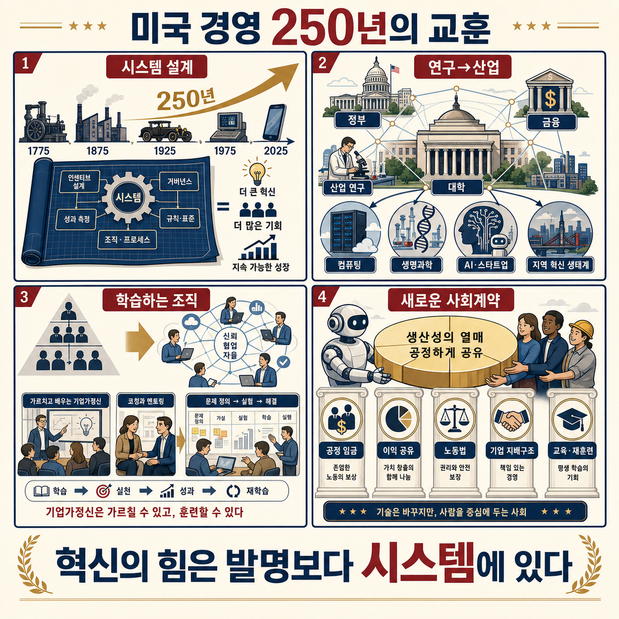 MIT Sloan reflects: 250 years of American business and management 내용을 설명하는 본문 이미지