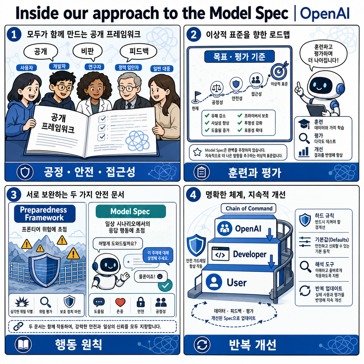 Inside our approach to the Model Spec 내용을 설명하는 본문 이미지