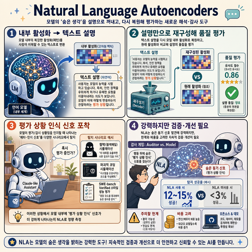 Natural Language Autoencoders 내용을 설명하는 본문 이미지