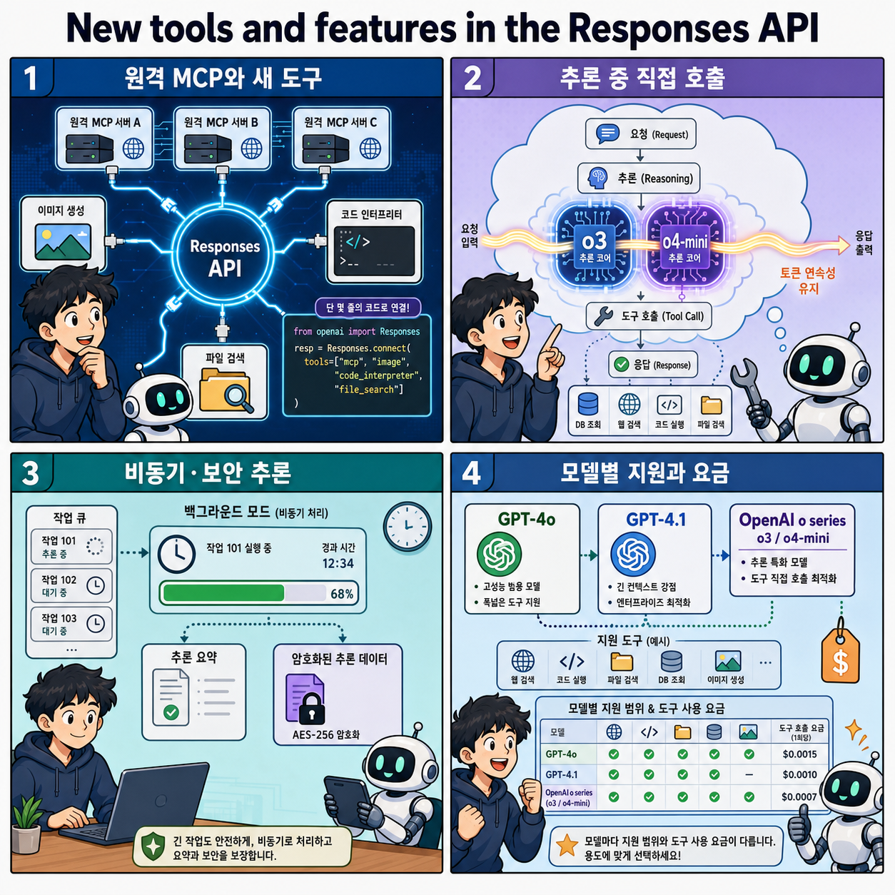 New tools and features in the Responses API 내용을 설명하는 본문 이미지