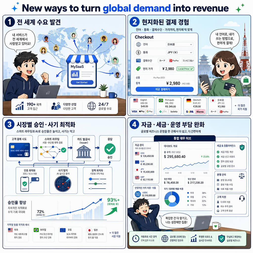 New ways to turn global demand into revenue 내용을 설명하는 본문 이미지
