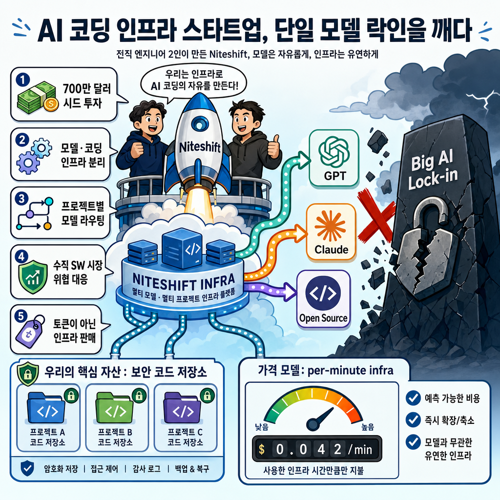 Datadog veterans launch AI coding startup Niteshift on a bet against Big AI lock-in 내용을 설명하는 본문 이미지