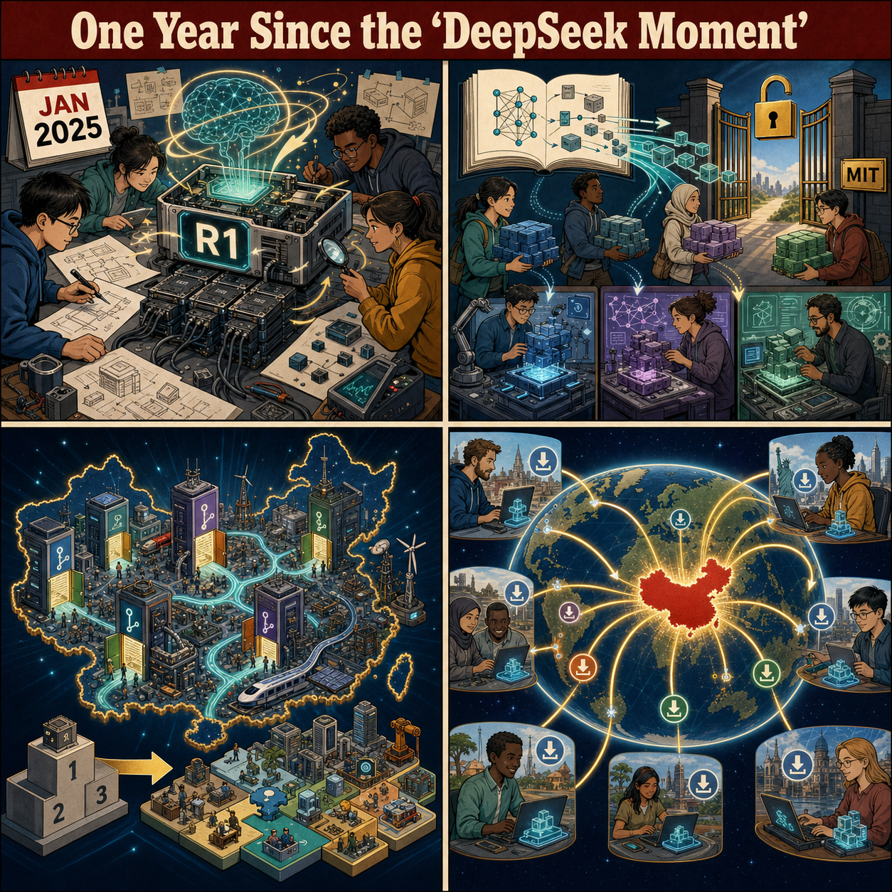 One Year Since the “DeepSeek Moment” 내용을 설명하는 본문 이미지