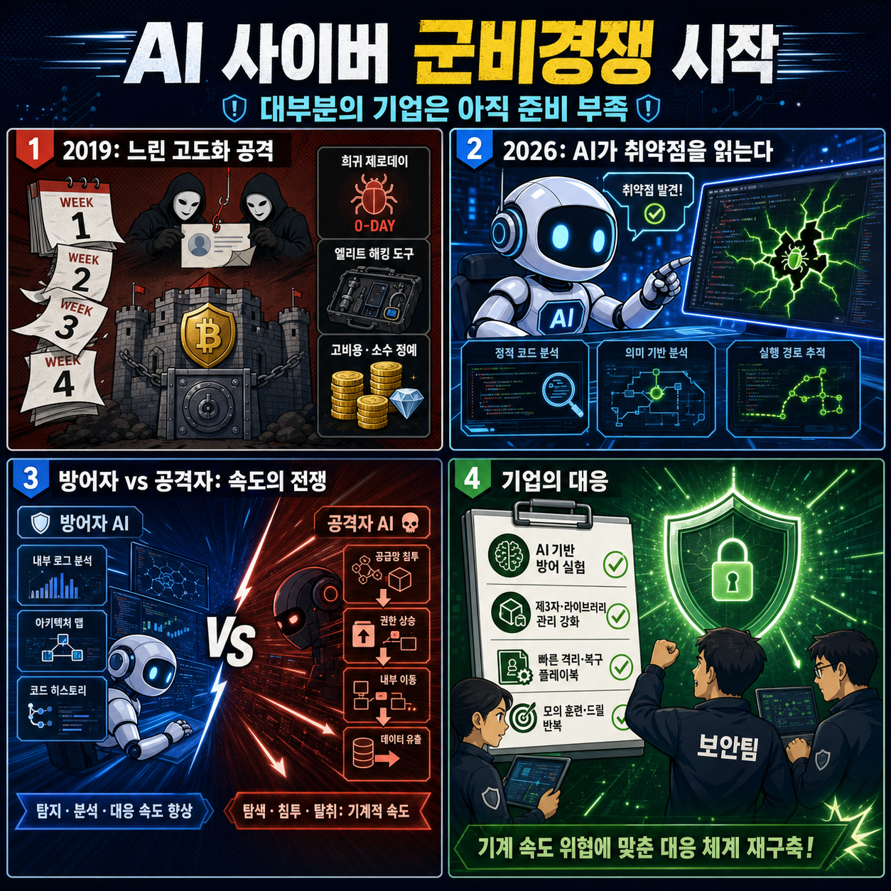 The AI arms race in cybersecurity has started. Most companies aren’t ready 내용을 설명하는 본문 이미지